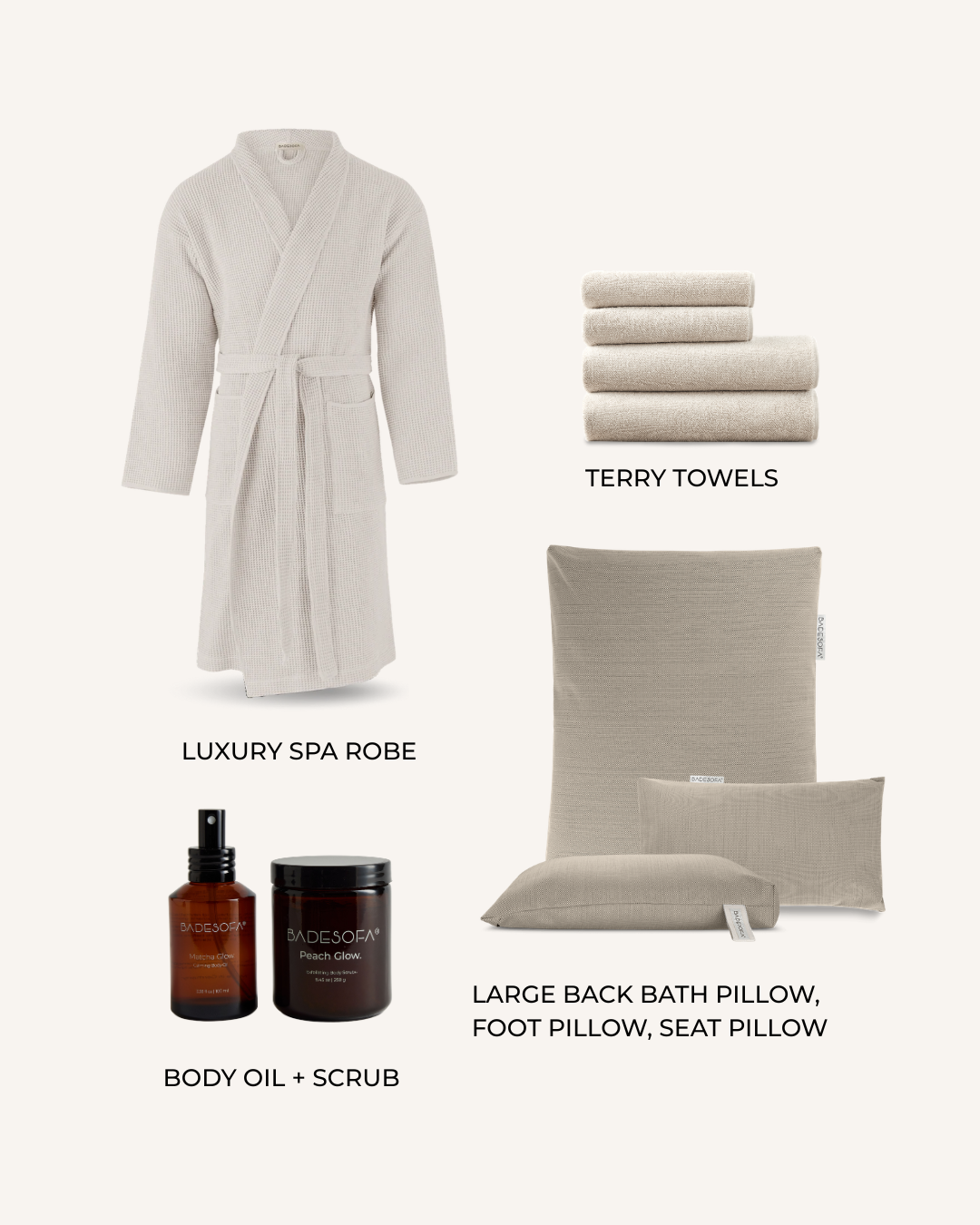 Full Bath Sofa Pillow Set + Accessories