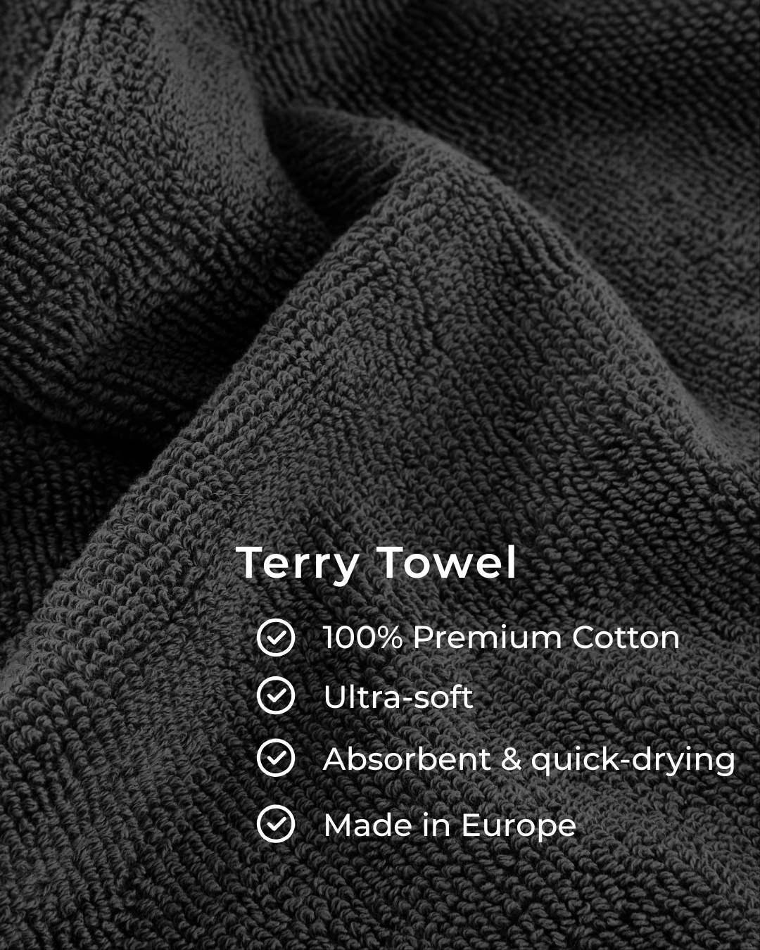 Luxury Terry Towel Set of 4
