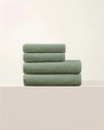 Folded BADESOFA towels in color Green | #color_green