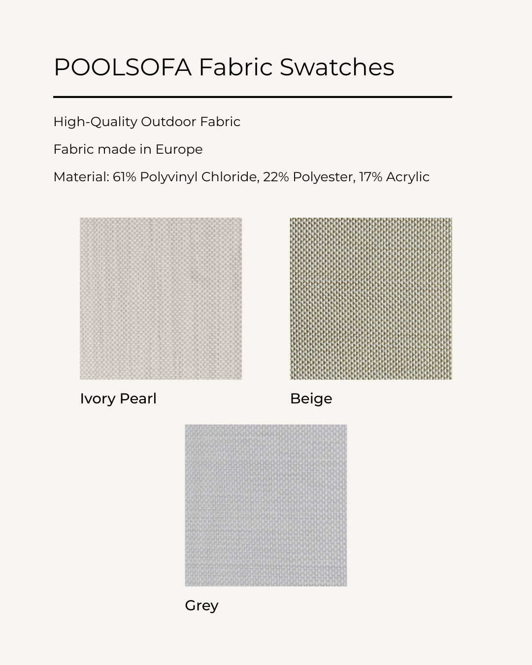 POOLSOFA Fabric Swatches