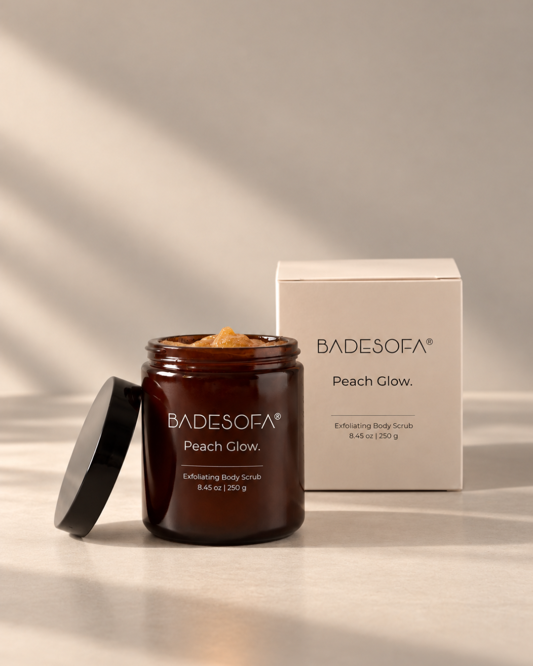 Peach Glow, Exfoliating Body Scrub